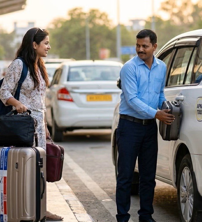 Chauffeur welcoming a passenger