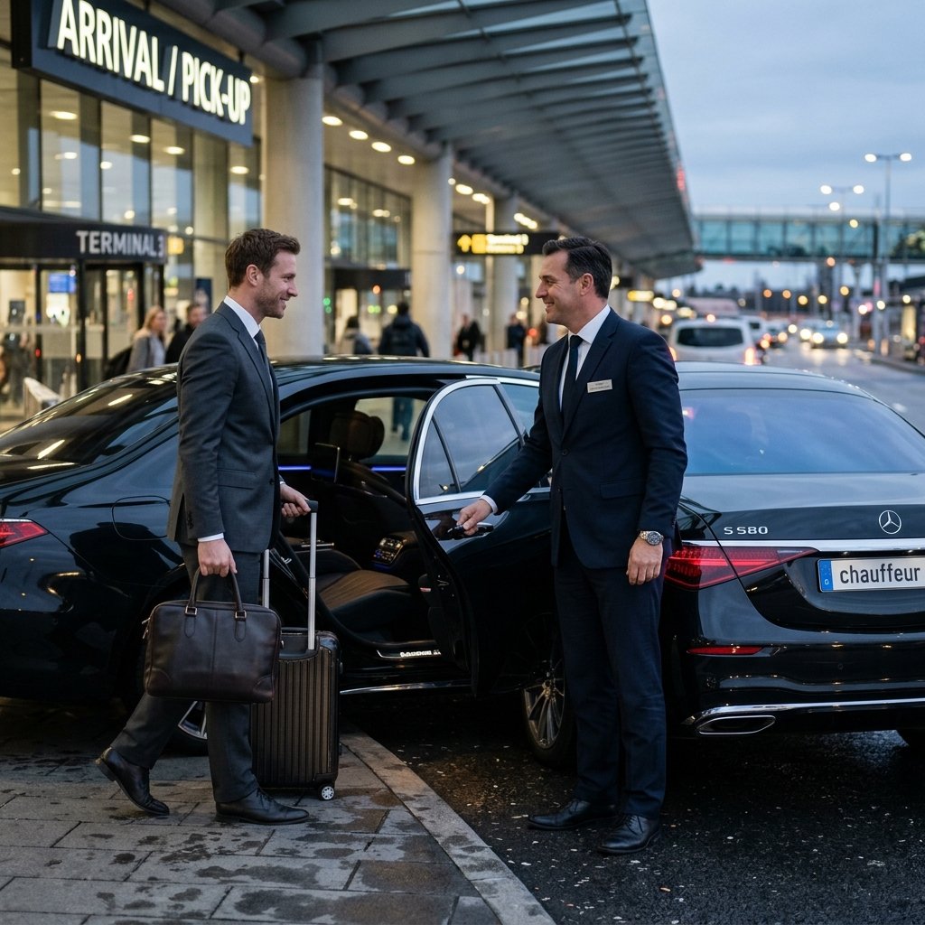 Chauffeur opening door